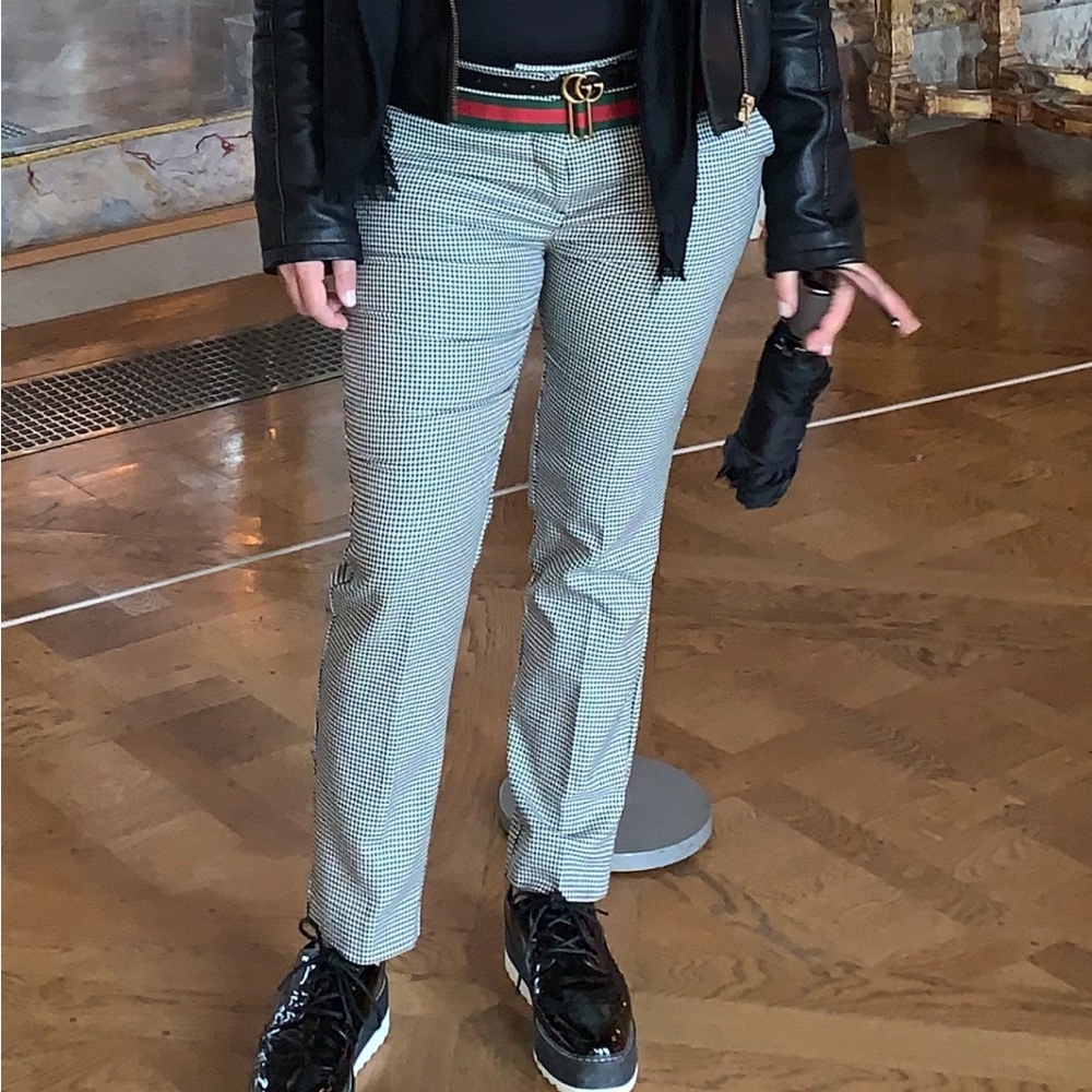 Zara Black and White Skinny Pants